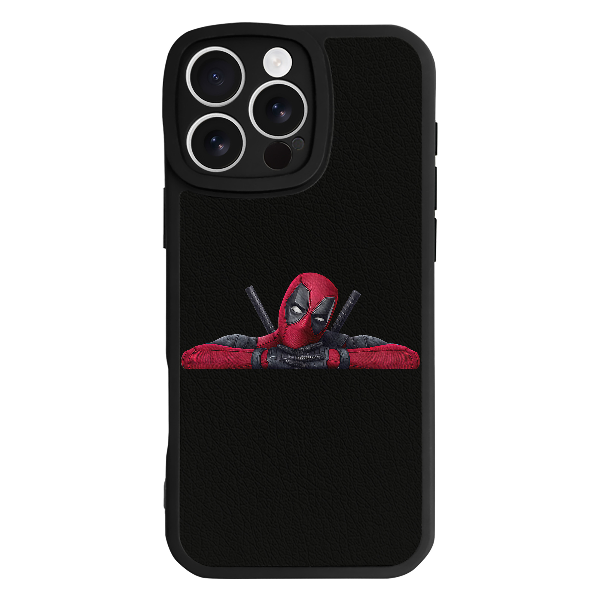 （画像用） Deadpool デッドプール 【iPhone 16シリーズ対応】シリコンスマホケース（レザー調） 材質：シリコン